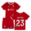 Officiële Voetbalshirt + Korte Broek Liverpool Luis Diaz 23 Thuis 2023-24 - Kids